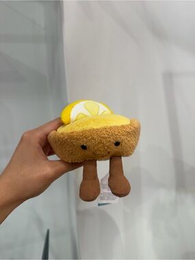 Jellycat Lemon Tart Plush in Yellow and Brown
